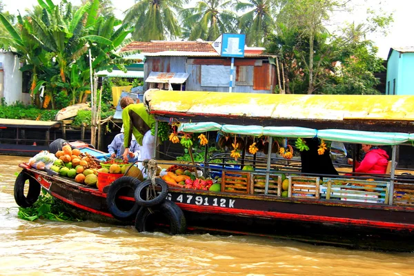 Comerciantes Mekong — Fotografia de Stock