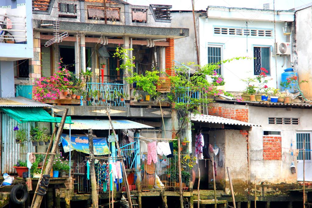 Vietnam - Houses at the Mekong Delta