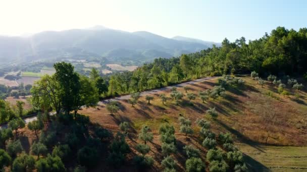Paisagem Rural Aérea Pitoresca Itália Vista Para Drones — Vídeo de Stock