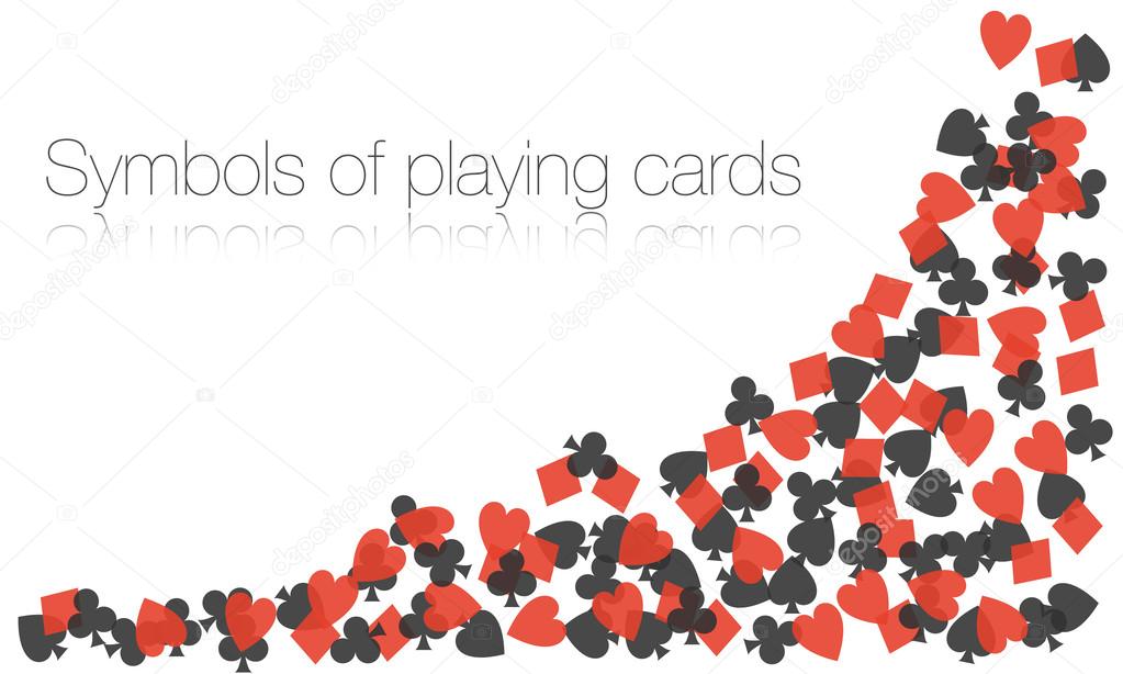 Símbolos vetoriais das cartas de baralho — Vetor de Stock 