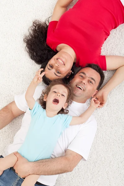 Happy family with a child — Stock Photo, Image