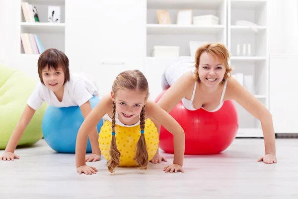 Happy exercising — Stock Photo, Image