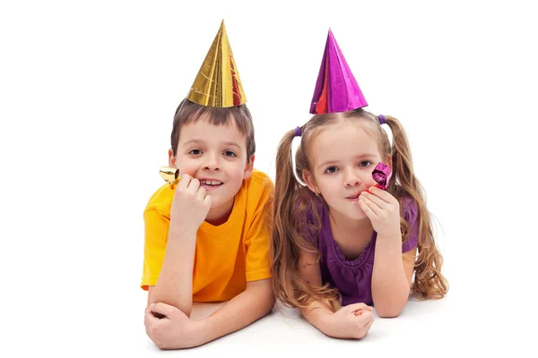 Вечірки діти ізольовані — стокове фото