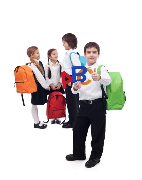 Concepto de regreso a la escuela con un grupo de niños — Foto de Stock
