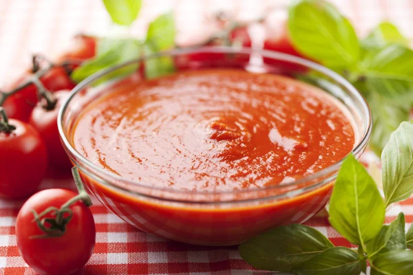 Salsa de tomate Imagen de stock