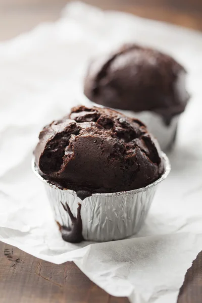 Chocolate chip muffin Stock Photo