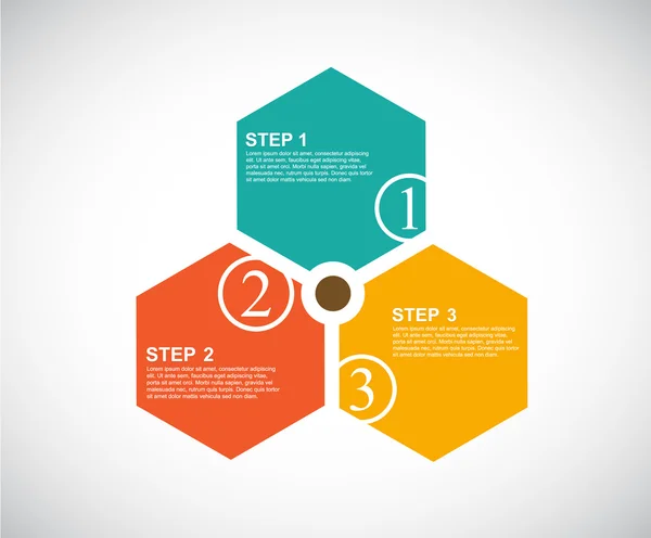 3 cards with numbers and place for your text.