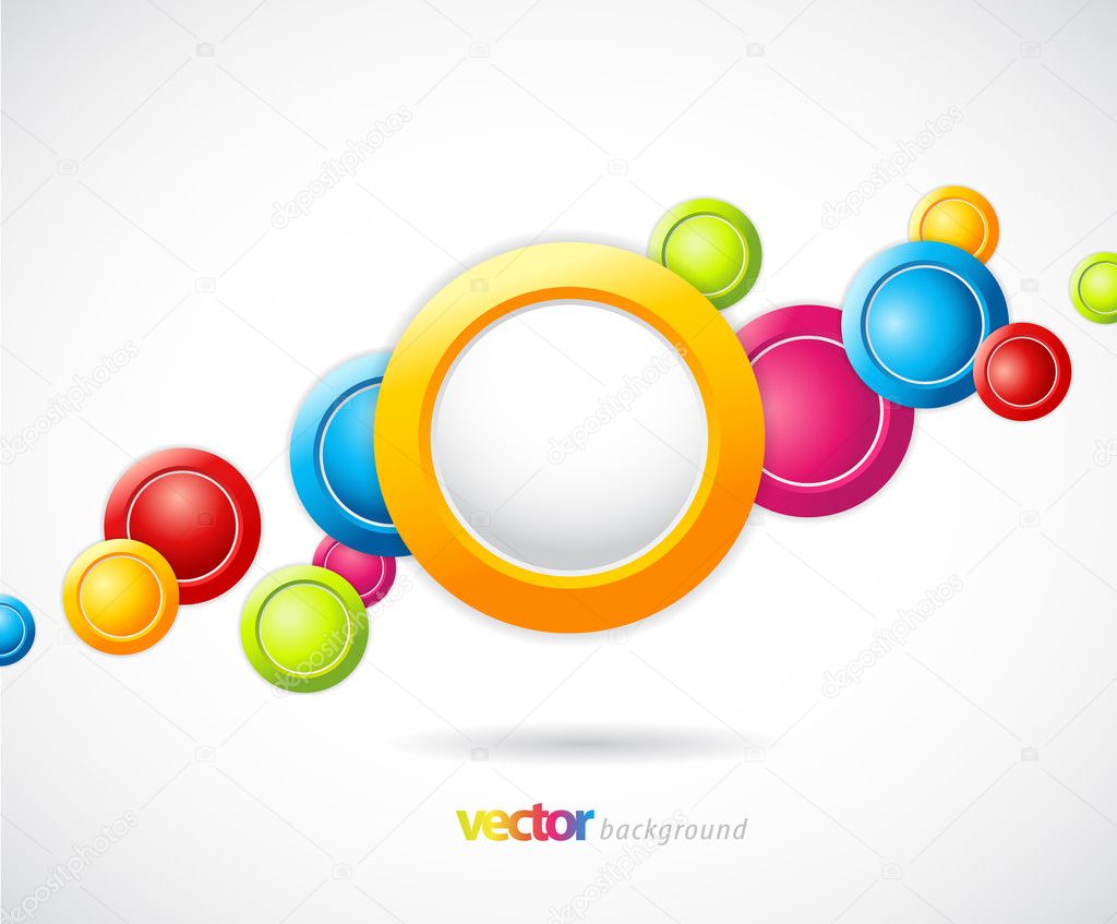 Abstract colorful background with circles.