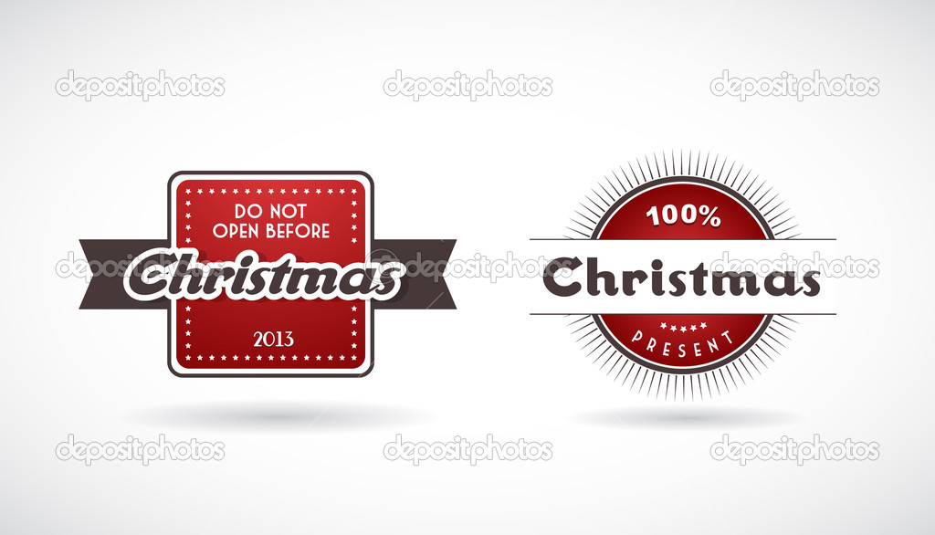 Set of Christmas labels.
