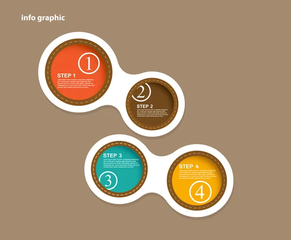 Info círculos gráficos con lugar para su texto . — Archivo Imágenes Vectoriales