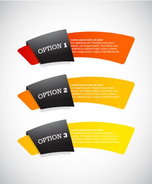 kendi metin için yer ile kağıt etiket kümesi.