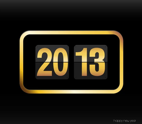 Flip clock with 2013 year. — Stock Vector