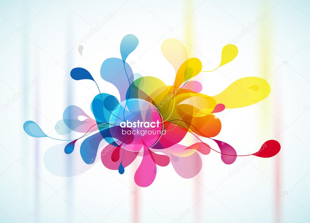 Abstract colorful background reminding flower.