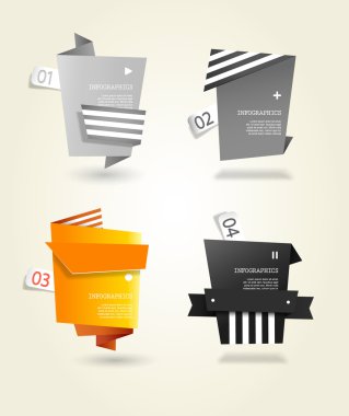 dört renkli kağıt daire ile senin kendi metin için yer.