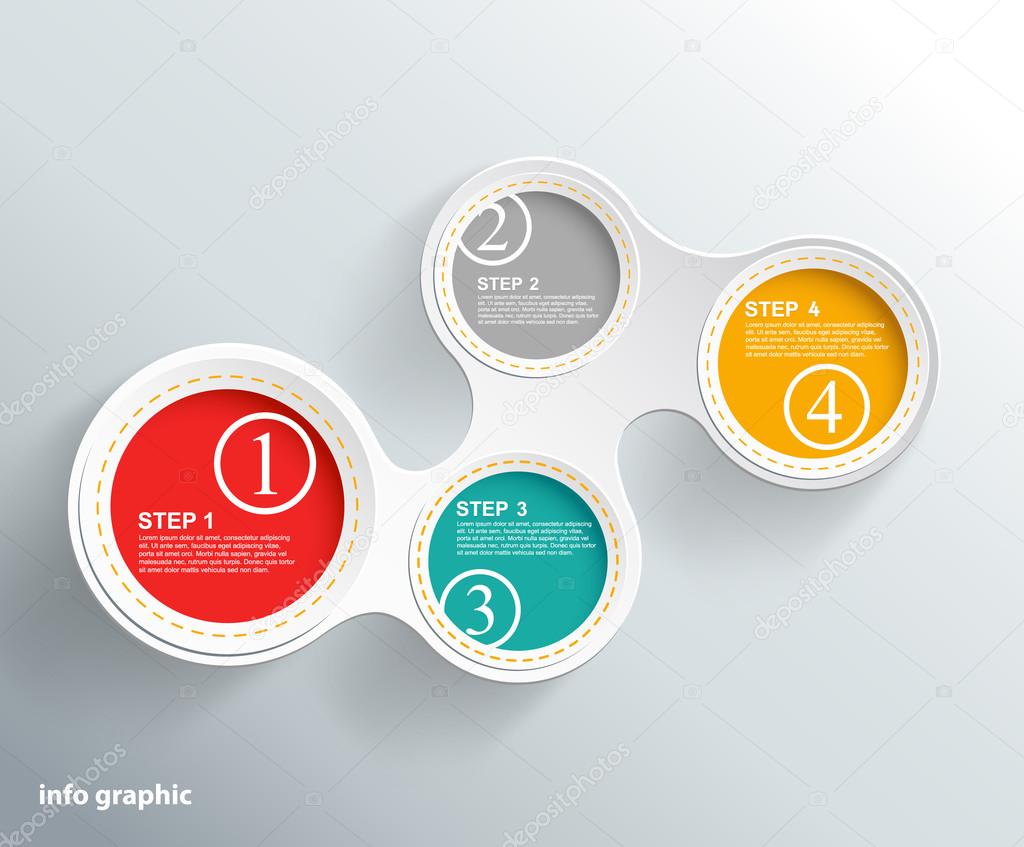 Info graphic circles with place for your text.