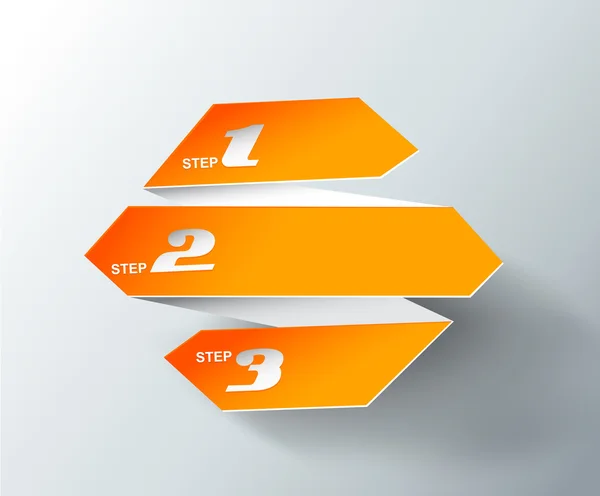 Carta origami arancione con posto per il proprio testo . — Vettoriale Stock