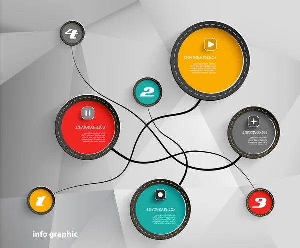 Infografik Kreise mit Platz für Ihren Text. — Stockvektor