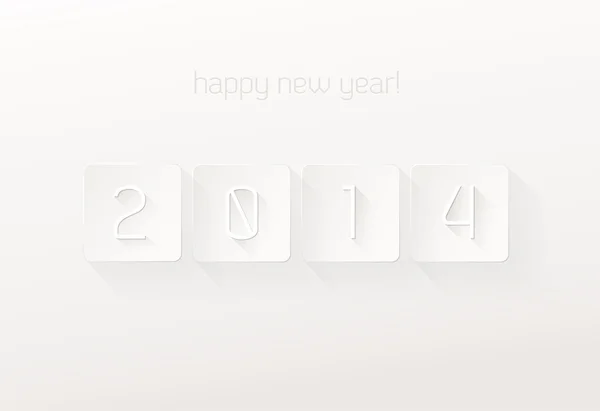 Feliz Año Nuevo 2014 vector ilustración. — Vector de stock