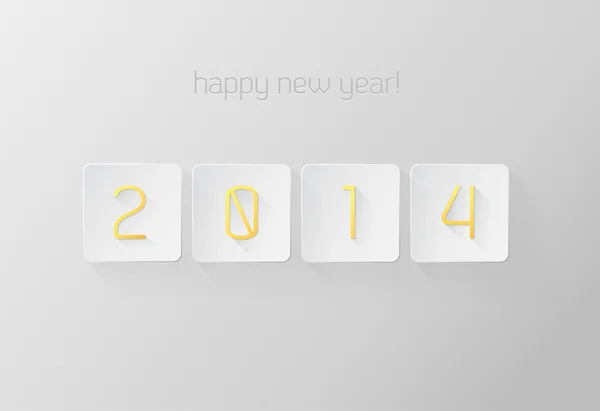 Felice anno nuovo 2014 illustrazione vettoriale. — Vettoriale Stock