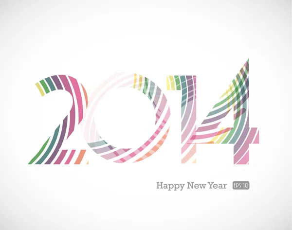 2014 and Happy New Year — Stock Vector