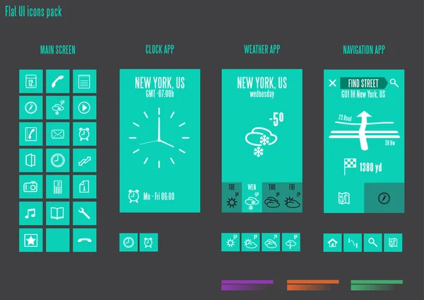 Modelo de projeto plano - Ilustração vetorial — Vetor de Stock