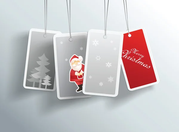 Zimní vánoční věšení karty s místem pro váš text. — Stockový vektor