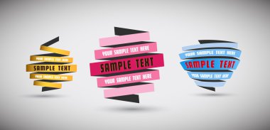 set origami kağıt ile senin kendi metin için yer. 