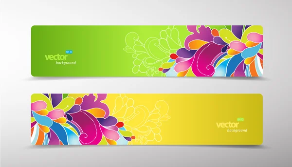 Conjunto de cabeçalhos web coloridos abstratos . — Vetor de Stock