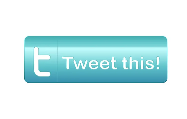 Twitter-Button Twitter this! — Stockvektor