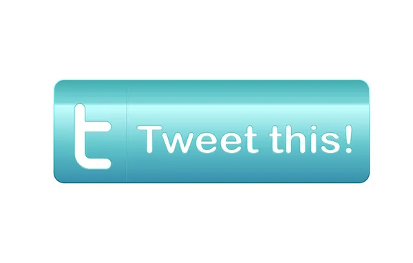 Twitter knappen tweet detta! — Stock vektor