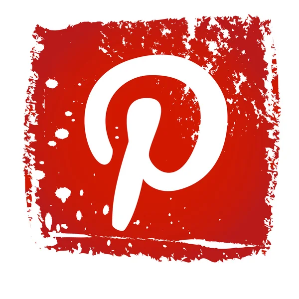 Vecchio web Pinterest Icona — Vettoriale Stock