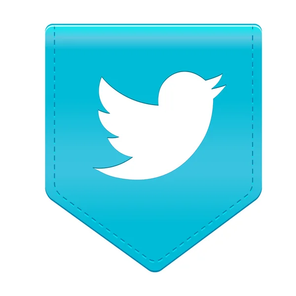 Modernes Bändchen-Twitter-Symbol — Stockvektor