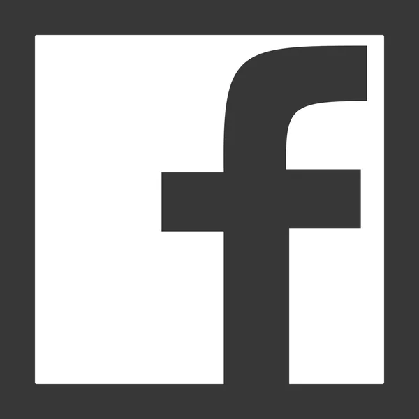 Modern siyah ve beyaz Facebook simgesi