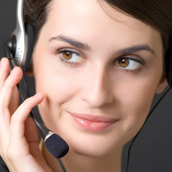 Telefon szolgáltató fejhallgató támogatása — Stock Fotó