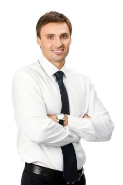 işadamı, üzerinde beyaz izole