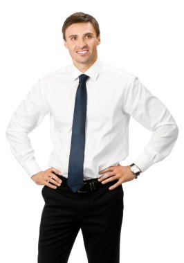 işadamı, üzerinde beyaz izole