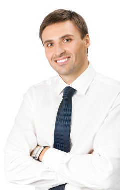 işadamı, üzerinde beyaz izole