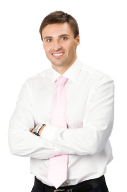 işadamı, üzerinde beyaz izole