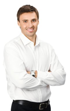işadamı, üzerinde beyaz izole