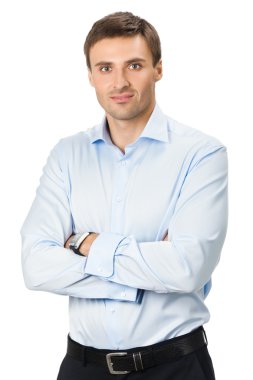 işadamı, üzerinde beyaz izole