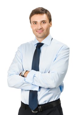 işadamı, üzerinde beyaz izole