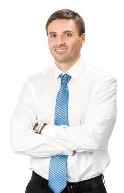 işadamı, üzerinde beyaz izole