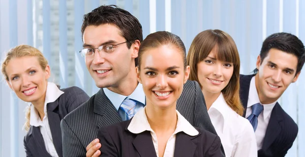Happy five businesspeople — Stock Photo, Image
