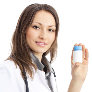 Doktor tıbbi ilaç izole,