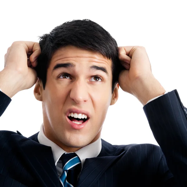 sürpriz ya da shoked iş adamı, izole