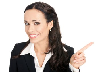 gösterilen, izole iş kadın