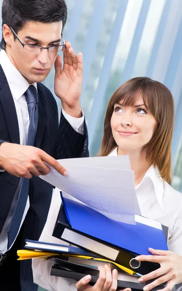 Businesspeople with documents at office — Stock Photo, Image