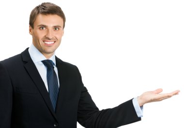 işadamı işareti veya copyspase için boş alanı gösterilen