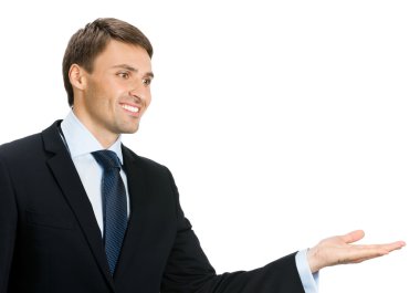 işadamı işareti veya copyspase için boş alanı gösterilen