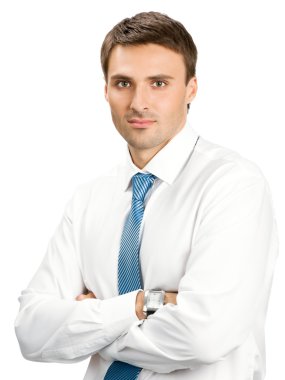 işadamı, üzerinde beyaz izole